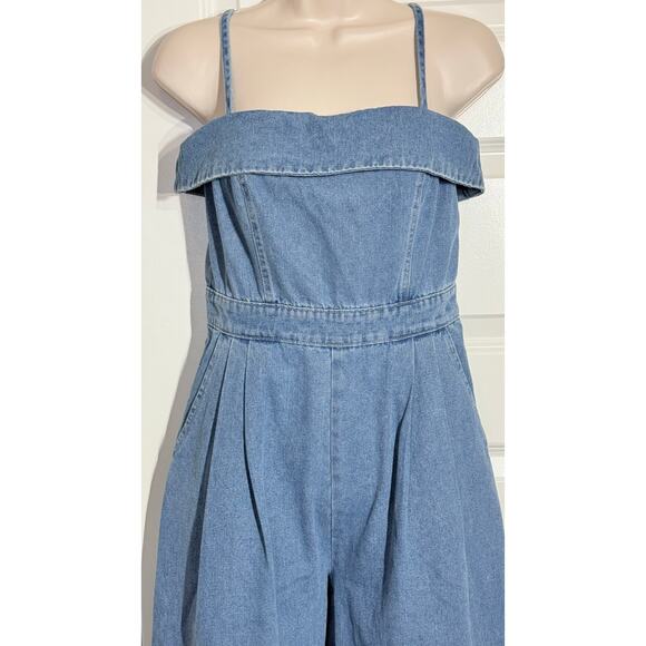 Free Market by Flying Tomato Denim Jumpsuit, Women's Size S, NWT - Picture 4 of 7